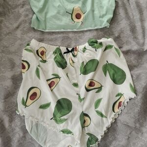 Avocado Print Pajama Set